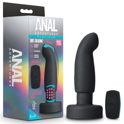 Blush Novelties Anal Toy Anal Adventures Platinum Vibrating Circuit Plug with Remote