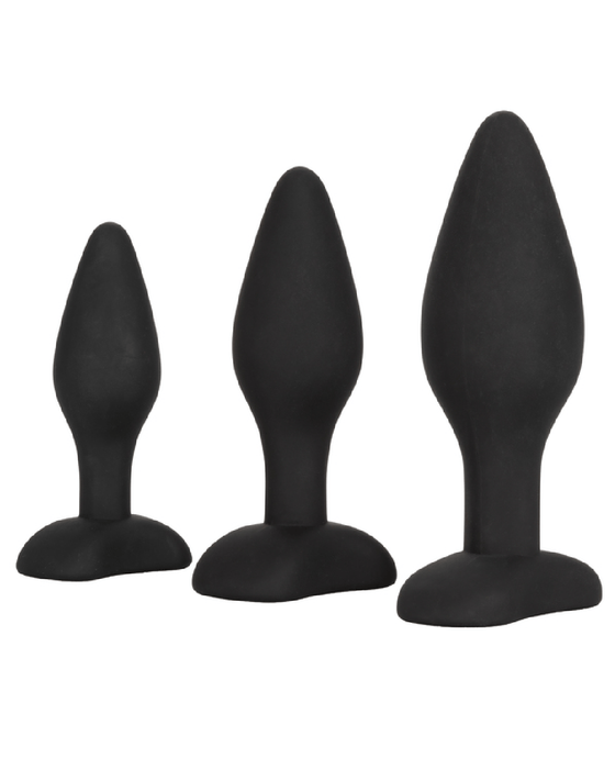 CalExotics Anal Toy Anal Exerciser 3 Piece Silicone Butt Plug Set