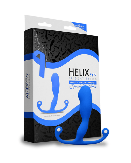 Aneros Prostate Massager Aneros Helix Syn Trident Blue Hands-Free Prostate Stimulator