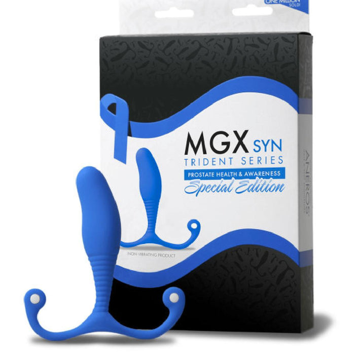 Aneros MGX Syn Trident Blue Hands-Free Prostate Stimulator
