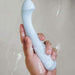 Dame Products Vibrator Arc Silicone Waterproof G-Spot Vibrator by Dame - Ice Blue