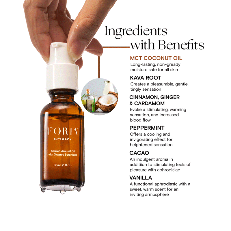 FORIA Intimacy Awaken Arousal Oil with Organic Botanicals 30ml