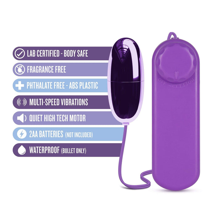 Blush Novelties Vibrator B Yours Power Bullet - Purple