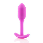 B-vibe Snug Plug 1 Weighted Silicone Butt Plug - 55 grams - Fuchsia