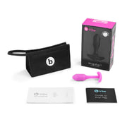 B-vibe Snug Plug 1 Weighted Silicone Butt Plug - 55 grams - Fuchsia