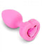 b-Vibe Anal Toy B-vibe Vibrating Heart Shaped Jewel Anal Plug S/M - Pink