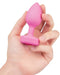 b-Vibe Anal Toy B-vibe Vibrating Heart Shaped Jewel Anal Plug S/M - Pink