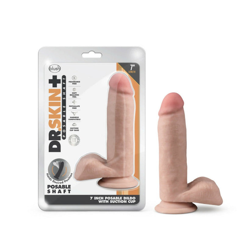 Dr. Skin Plus 7 Inch Posable Realistic Dildo