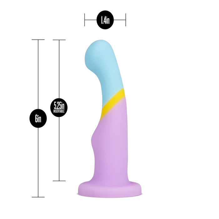 Heart of Gold 6 Inch Silicone Suction Cup Dildo