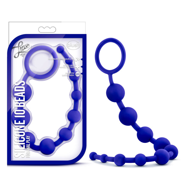 Luxe String of 10 Graduated Silicone Anal Beads