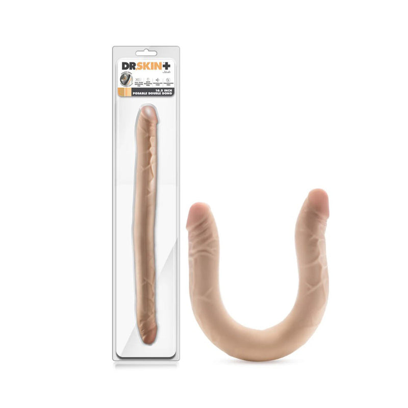 Dr. Skin Plus 16.5-Inch Posable Double-Ended Dildo
