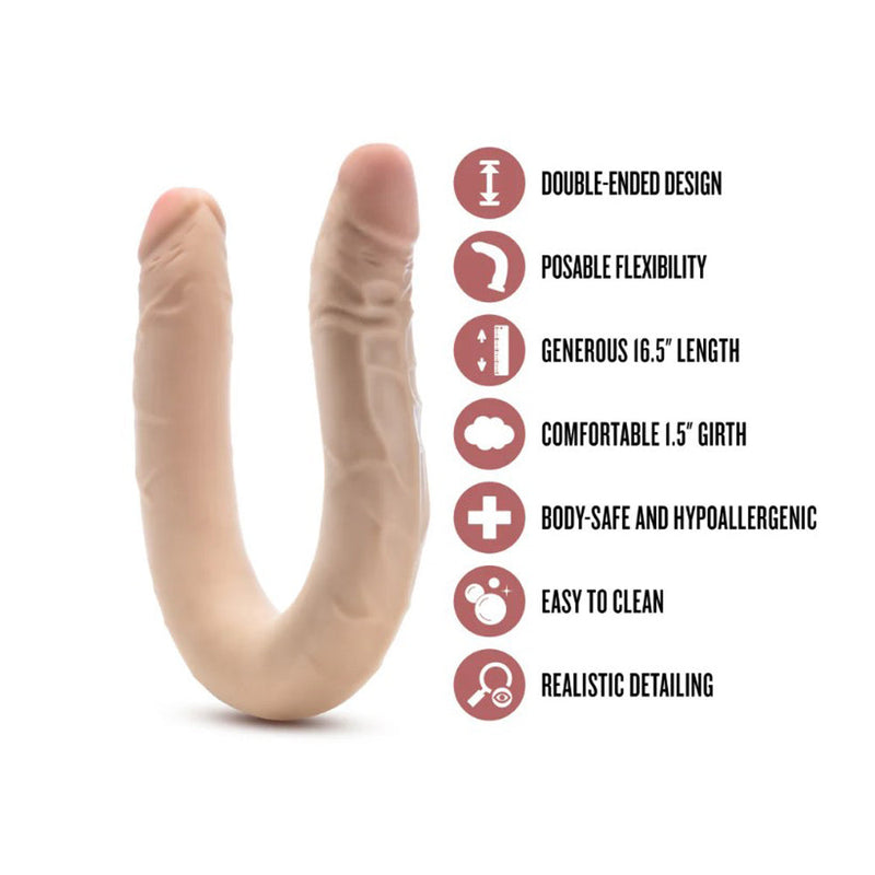 Dr. Skin Plus 16.5-Inch Posable Double-Ended Dildo