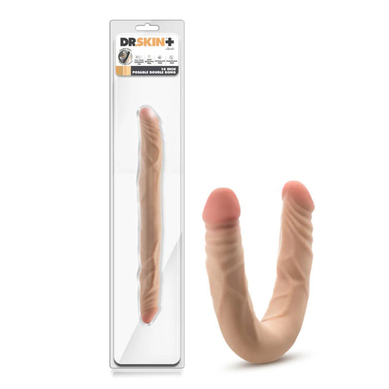 Dr. Skin Plus 14-Inch Posable Double-Ended Dildo