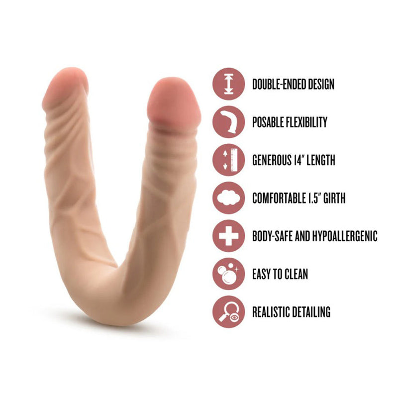 Dr. Skin Plus 14-Inch Posable Double-Ended Dildo