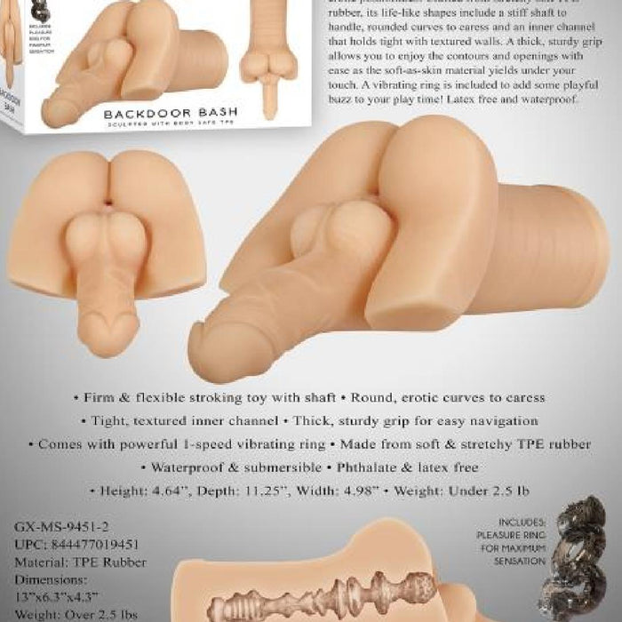 Backdoor Bash Ass Masturbator with Cock - Vanilla