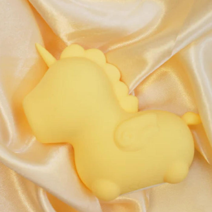 Bean Blossom Unicorn Shaped Licking Tongue Vibrator - Yellow