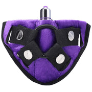 Bend Over Intermediate 2 Dildos + Vibrating Strap-on Harness - Purple