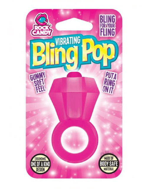 Rock Candy Cock Ring Bling Pop Vibrating Cock Ring - Pink