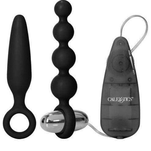 CalExotics Anal Kit Booty Call Vibro Kit 3 Piece Anal Set - Black