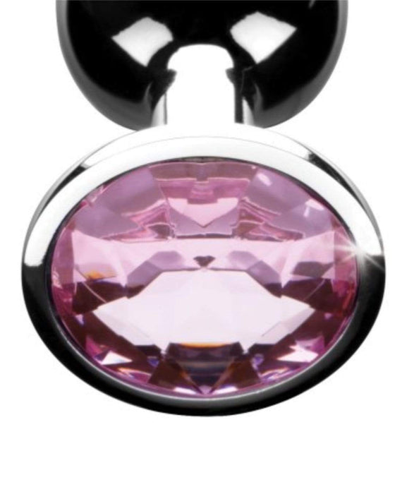 XR Brands Butt Plug Booty Sparks Pink Gem Anal Plug - Medium