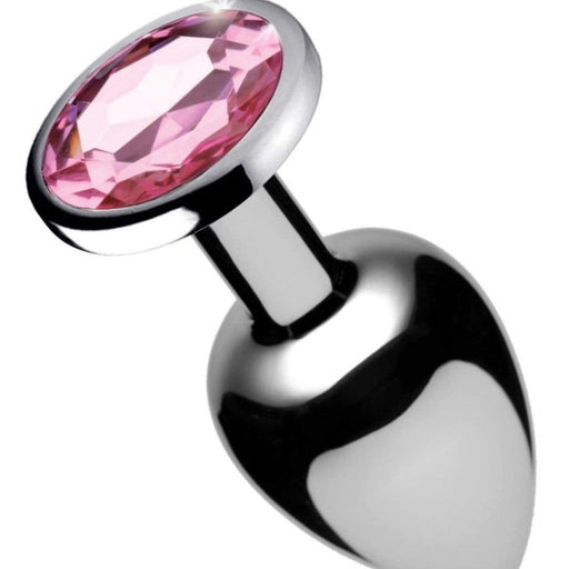 XR Brands Butt Plug Booty Sparks Pink Gem Anal Plug - Medium