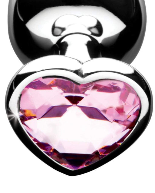 XR Brands Butt Plug Booty Sparks Pink Heart Gem Anal Plug Set