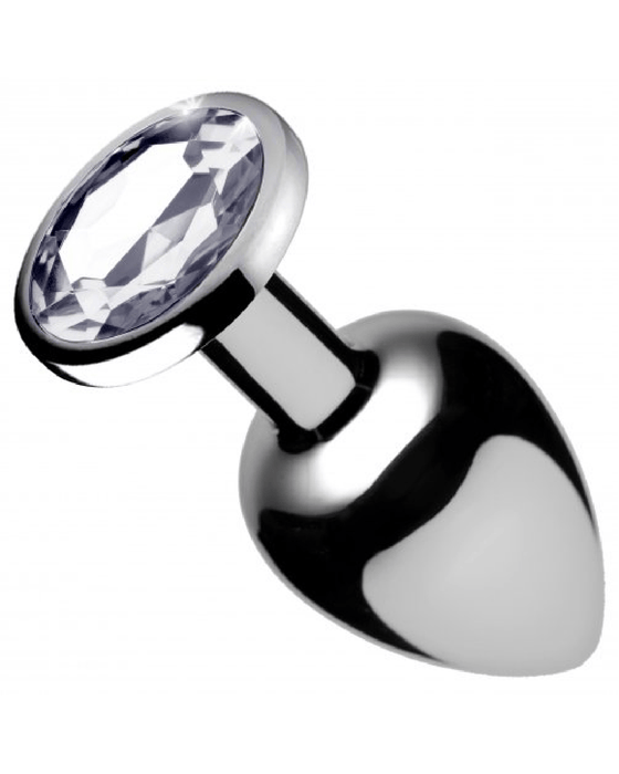 XR Brands Butt Plug Booty Sparks Clear Gem Anal Plug - Small