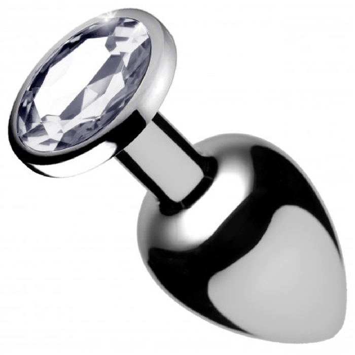 XR Brands Butt Plug Booty Sparks Clear Gem Anal Plug - Small