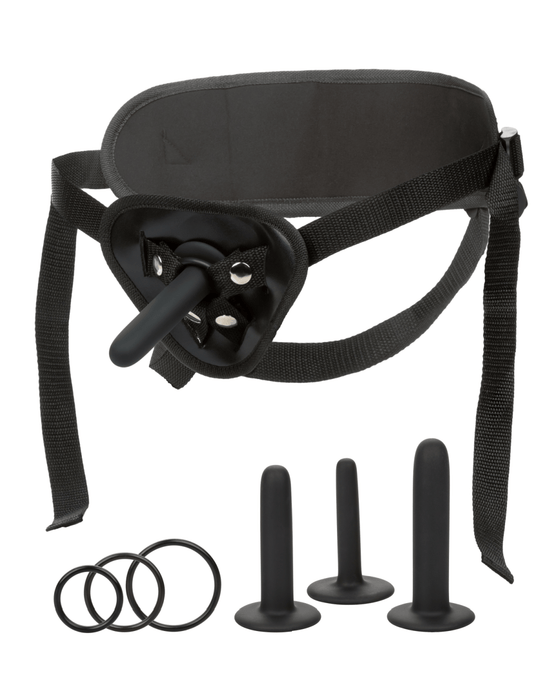 CalExotics Strap-On Set Boundless Pegging Kit - Strap-on Harness + 3 Dildos