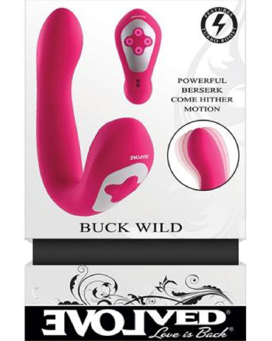 Evolved Novelties Vibrator Buck Wild Gyrating Thumping Hands-Free Dual Stimulation Vibrator