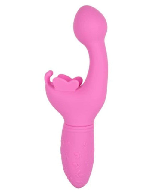 CalExotics Vibrator Butterfly Kiss Rechargeable Silicone Vibrator - Pink