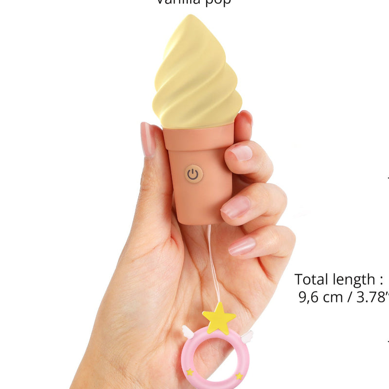 Cand'Ice Vanilla Pop Silicone Ice Cream Cone Vibrator