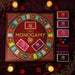Monogamy A Hot Affair With Your Partner: Couples Game features a red board, color-coded Fantasy, Monogamy, Passionate, and Intimate cards, playing pieces, dice, and tokens—ideal as a couples or intimacy game.