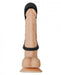 The Cock Armor Vibrating Cock Ring and Penis Support features a large silicone ring, ideal for enhancing couple’s play.