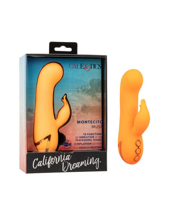 CalExotics Vibrator California Dreaming Monticeto Muse Inflatable G-Spot Rabbit - Orange