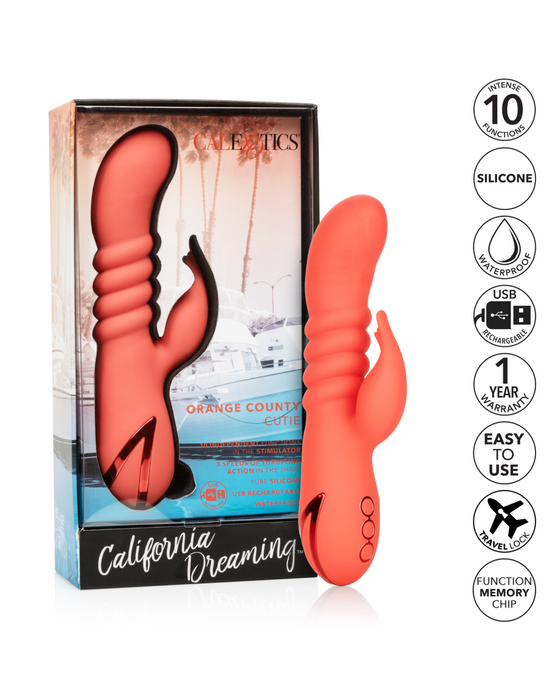 California Dreaming Orange County Cutie Thrusting Rabbit Vibrator