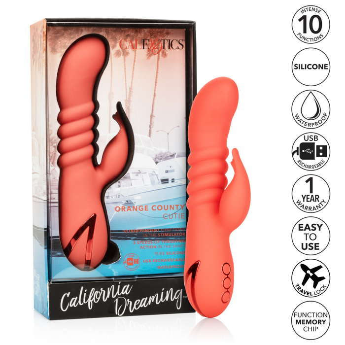 California Dreaming Orange County Cutie Thrusting Rabbit Vibrator