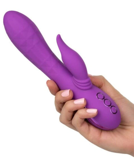 CalExotics Vibrator California Dreaming Valley Vamp Rabbit Vibrator with Swinging Teaser - Purple