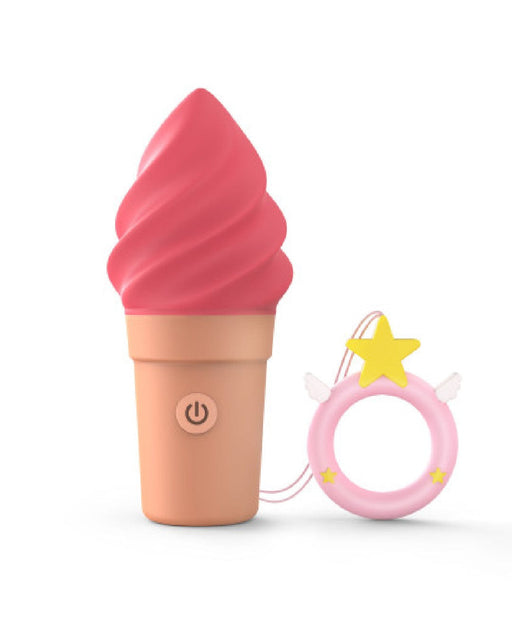 Lovely Planet Vibrator Cand'Ice Raspberry Jolly Silicone Ice Cream Cone Vibrator