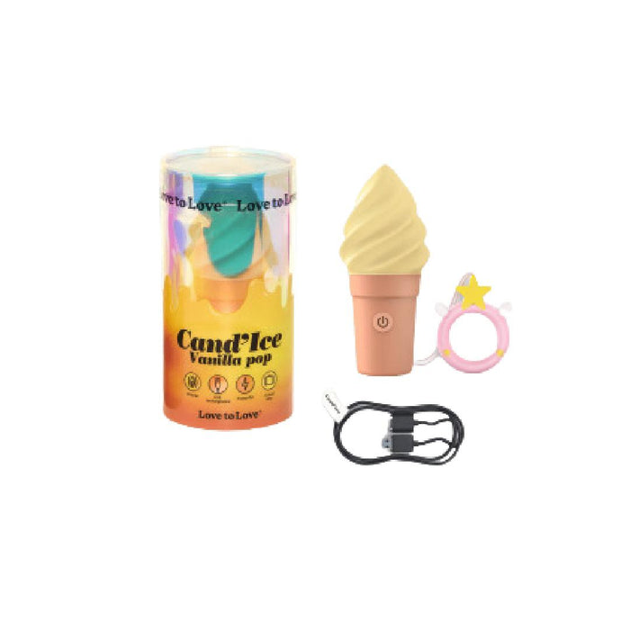 Cand'Ice Vanilla Pop Silicone Ice Cream Cone Vibrator