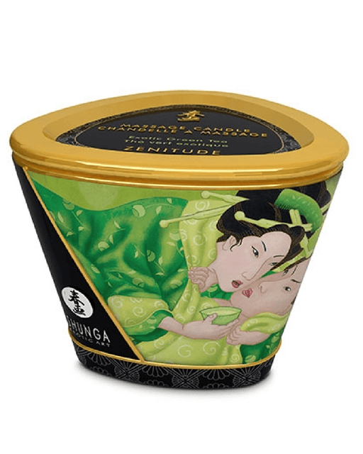 Shunga Candle Caress by Candlelight Massage Candle -Exotic Green Tea