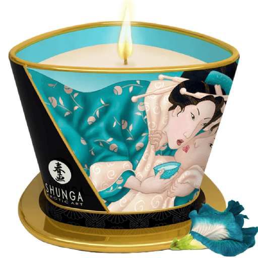 Shunga Candle Caress by Candlelight Massage Candle - Island Blossoms