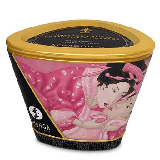 Shunga Candle Caress by Candlelight Massage Candle - Aphrodisia / Roses