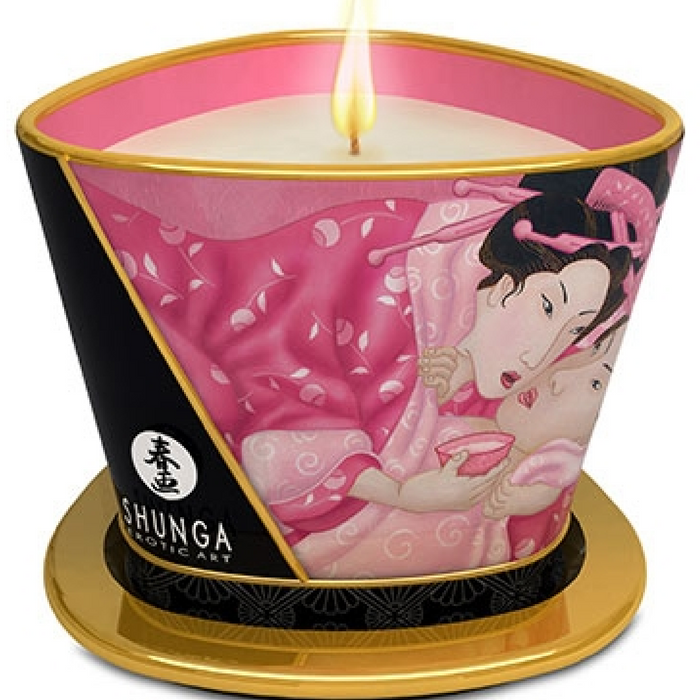 Shunga Candle Caress by Candlelight Massage Candle - Aphrodisia / Roses