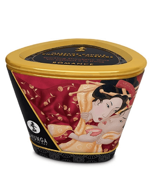 Shunga Candle Caress by Candlelight Massage Candle - Sparkling Strawberry Wine