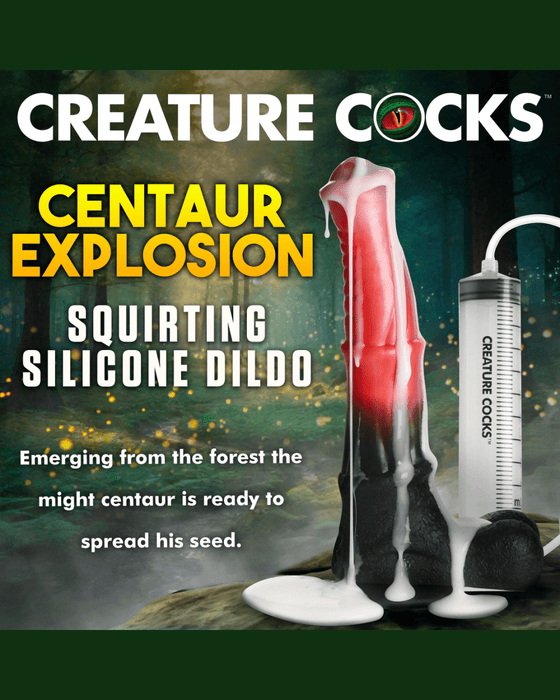 XR Brands Dildo Centaur Explosion Squirting 9.5 inch Silicone Fantasy Horse Dildo