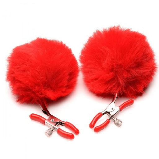 Charmed Red Pom Pom Nipple Clamps