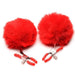Charmed Red Pom Pom Nipple Clamps