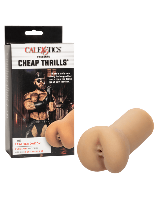 CalExotics Masturbator Cheap Thrills The Leather Daddy Ass Stroker - Vanilla