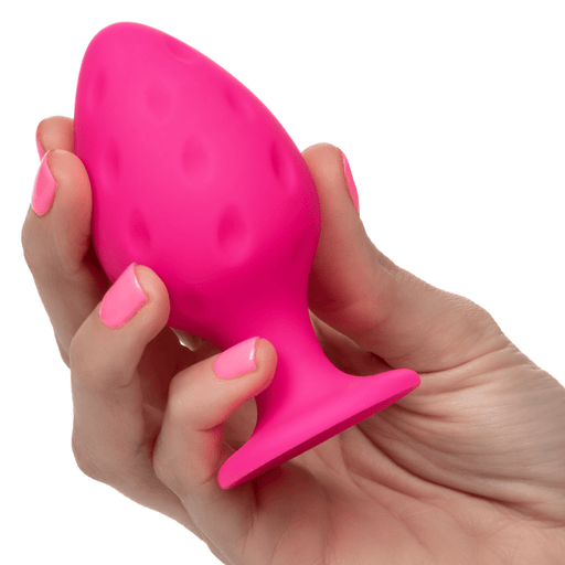 CalExotics Butt Plug Cheeky Probe: 2 Graduated Textured Silicone Anal Plugs - Pink